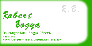 robert bogya business card